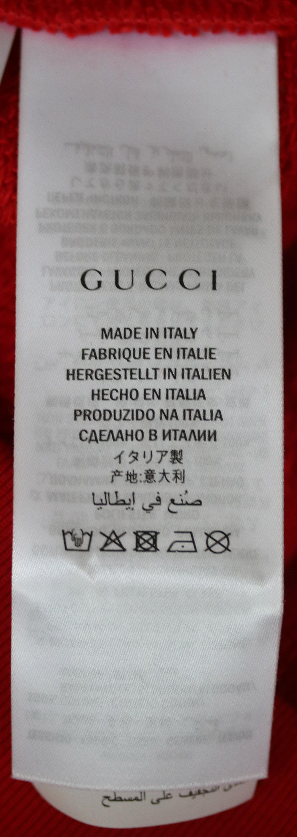 Red Gucci Oversized Paramount-Logo Cotton Sweatshirt