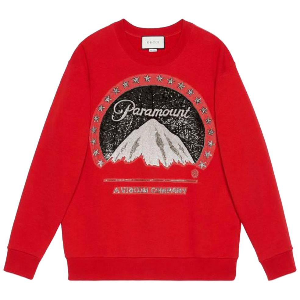 Gucci Oversized Paramount-Logo Cotton Sweatshirt