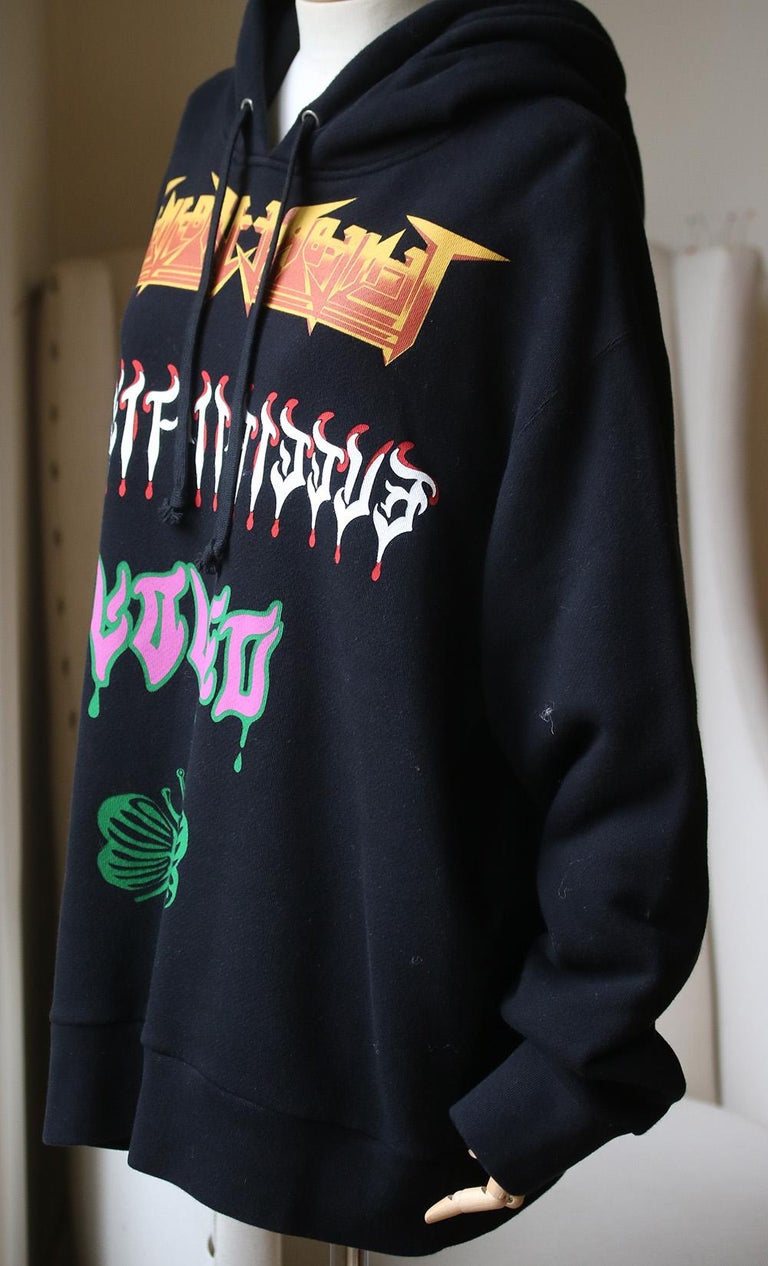 Gucci Oversized Printed Loopback Cotton-Jersey Hoodie at 1stDibs