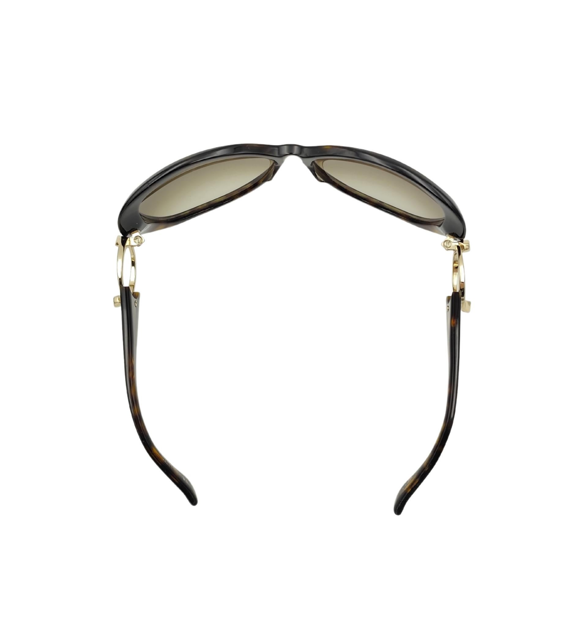Gafas de sol Gucci oversize con logotipo redondo y estampado marrón en venta 5