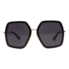 Gucci Oversized Square-Frame Metal Sunglasses - Current Season one size