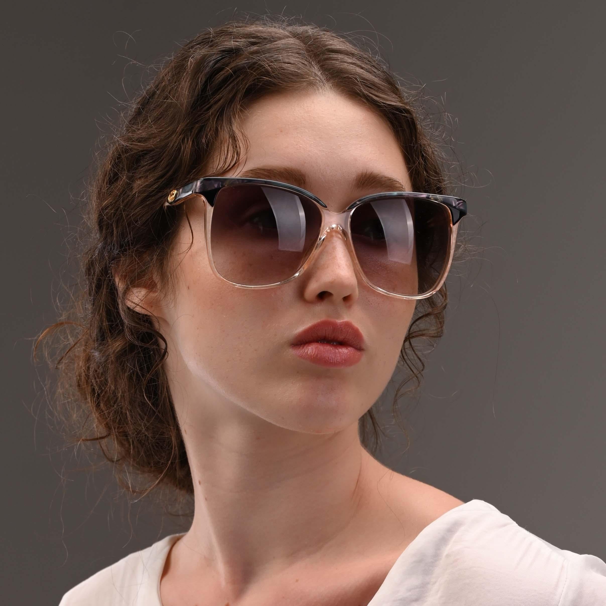 Gray Gucci oversized vintage sunglasses 70s