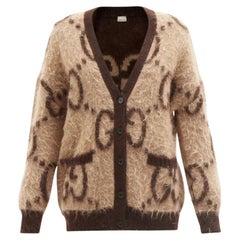 Gucci - Cardigan oversize con logo in misto lana - EU 36