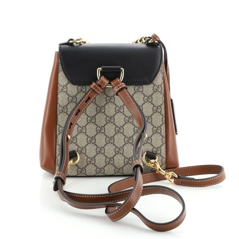 Gucci Padlock Backpack GG Coated Canvas and Leather Mini at 1stDibs