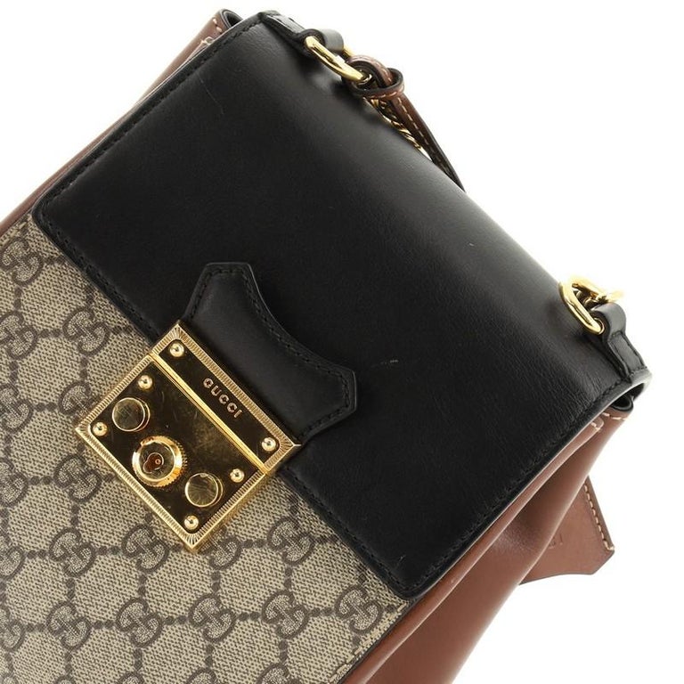 Gucci Padlock Backpack GG Coated Canvas and Leather Mini at 1stDibs