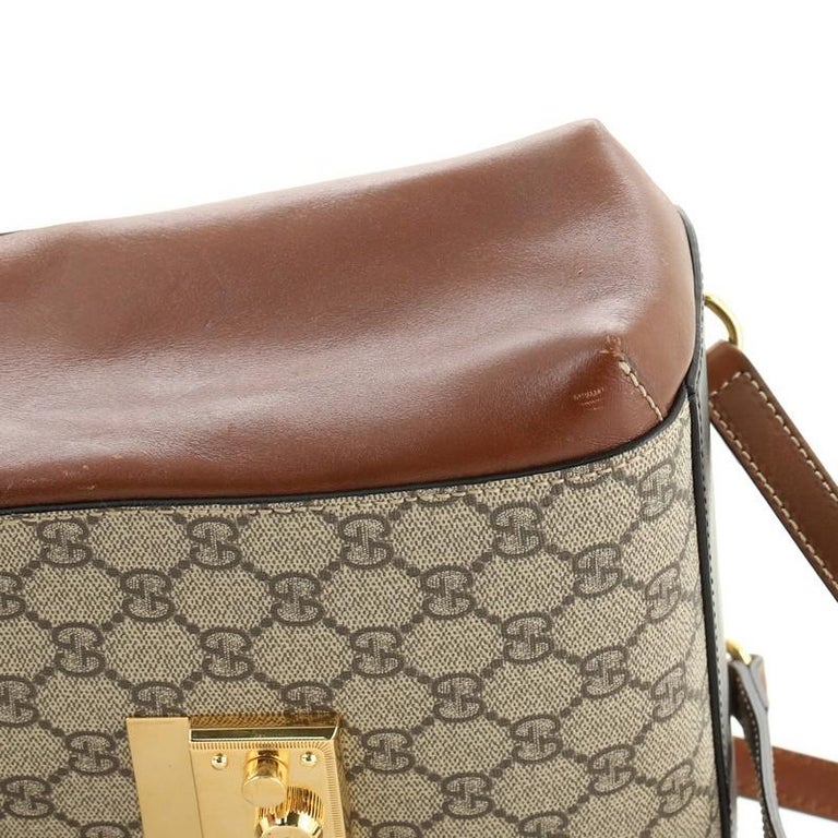 Gucci Padlock Backpack GG Coated Canvas and Leather Mini at 1stDibs
