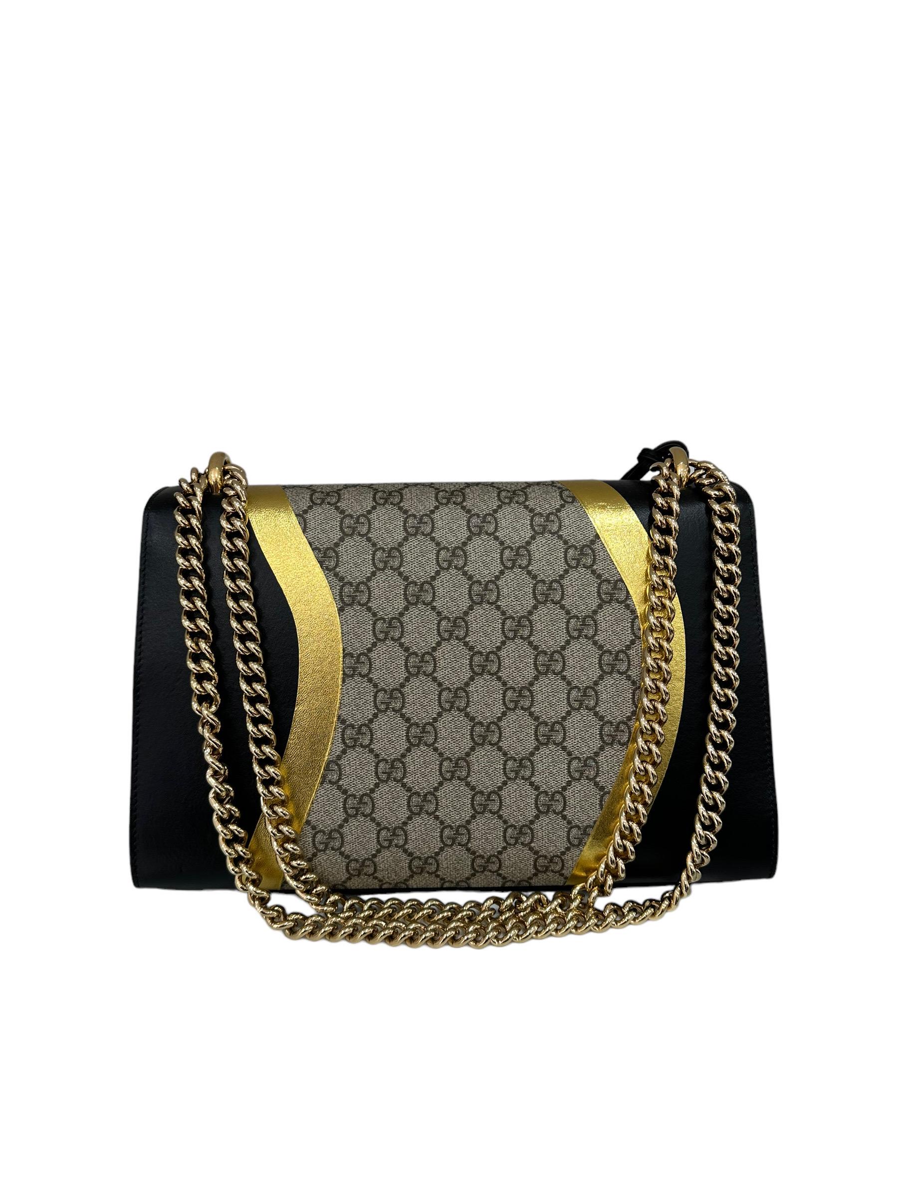 Gucci Padlock Bicolor Gold Crossbody Bag 2
