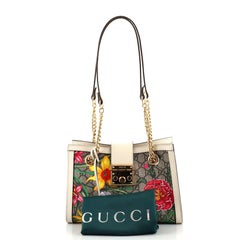 Gucci Padlock Kette Tote Flora GG aus beschichtetem Segeltuch