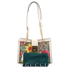 Gucci Padlock Kette Tote Flora GG aus beschichtetem Segeltuch