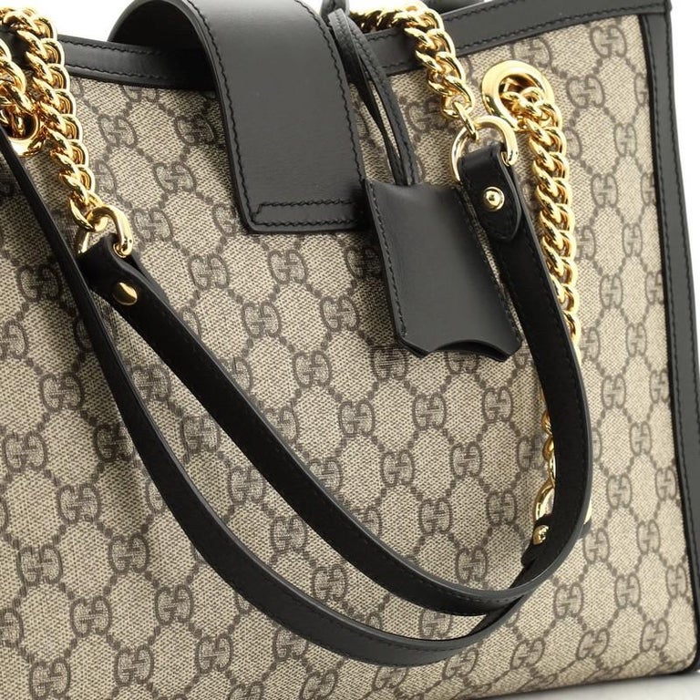 Gucci Padlock Chain Tote GG Coated Canvas Medium at 1stDibs