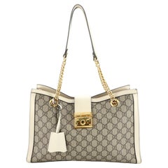 gucci padlock medium Gucci Padlock Chain Tote GG Coated Canvas Medium