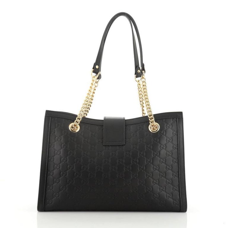 Gucci Padlock Chain Tote Guccissima Leather Medium at 1stDibs