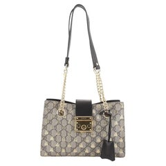Gucci Padlock Chain Tote Printed GG Coated Canvas Small