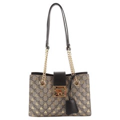 Gucci Padlock Chain Tote Printed GG Coated Canvas Small