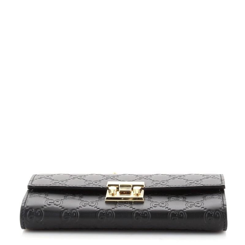 Gucci Padlock Continental Chain Wallet Guccissima Leather Long 1