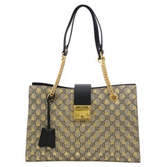 Gucci Padlock GG Supreme Bee Canvas Medium Ladies Shoulder Bag
