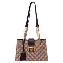 Gucci Padlock GG Supreme Bee Motif Shoulder Bag