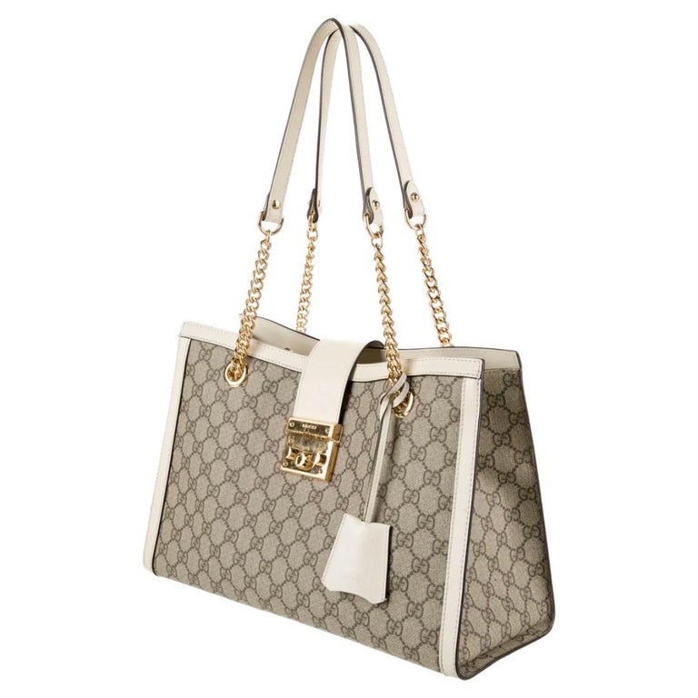 Gucci, Bags, New Gucci Padlock Small Gg Shoulder Bag White Tote