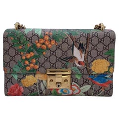 Gucci Padlock Medium Tian GG Supreme Floral Shoulder Bag