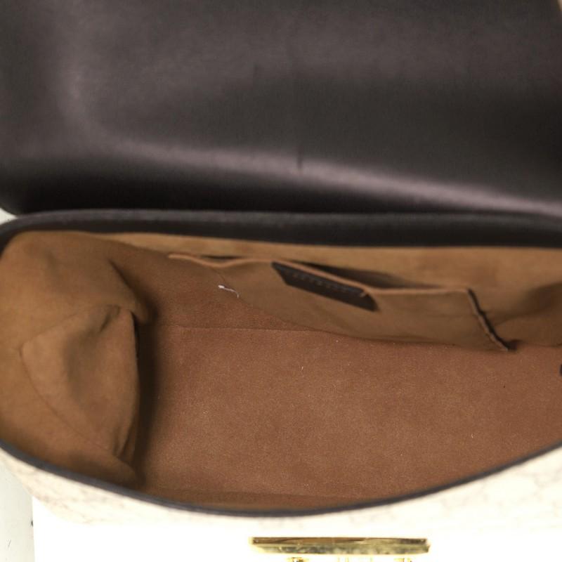 Gucci  Padlock Saddle Shoulder Bag GG Coated Canvas and Leather Medium In Good Condition In NY, NY