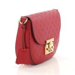 Gucci - Sac à bandoulière cadenas en cuir Guccissima Moyen
