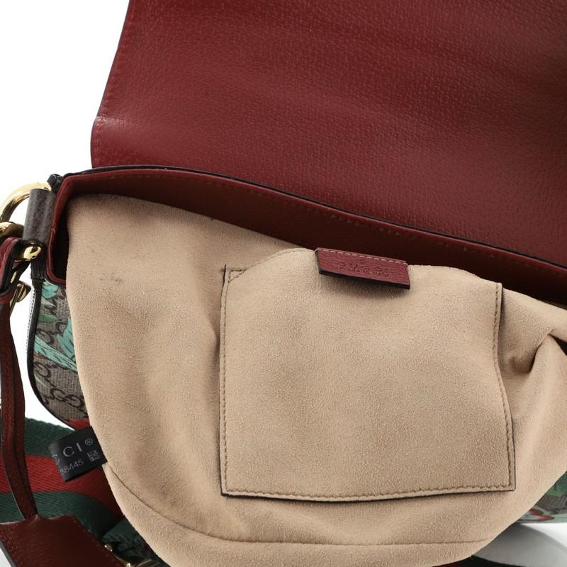 Gucci Padlock Saddle Shoulder Bag Tian Print GG Coated Canvas Medium In Good Condition In NY, NY