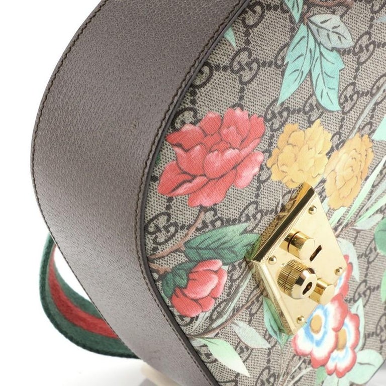 Gucci Padlock Saddle Shoulder Bag Tian Print GG Coated Canvas Medium at