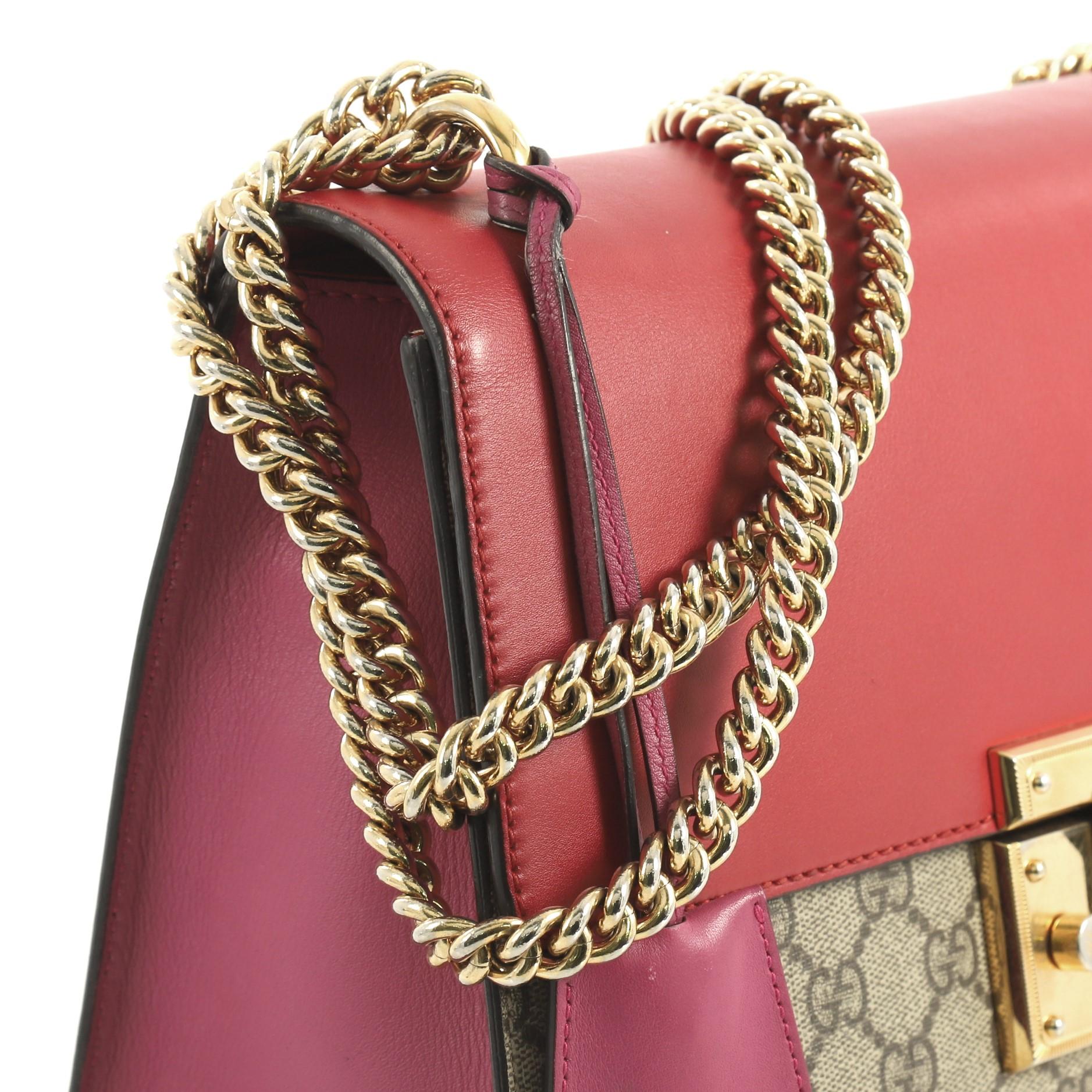 Gucci Padlock Shoulder Bag GG Coated Canvas and Leather Medium 2