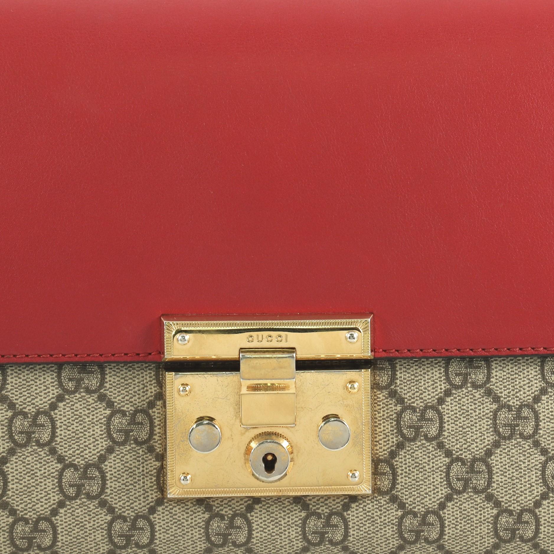 Gucci Padlock Shoulder Bag GG Coated Canvas and Leather Medium 3