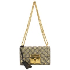 Gucci Padlock Shoulder Bag Printed GG Coated Canvas Small