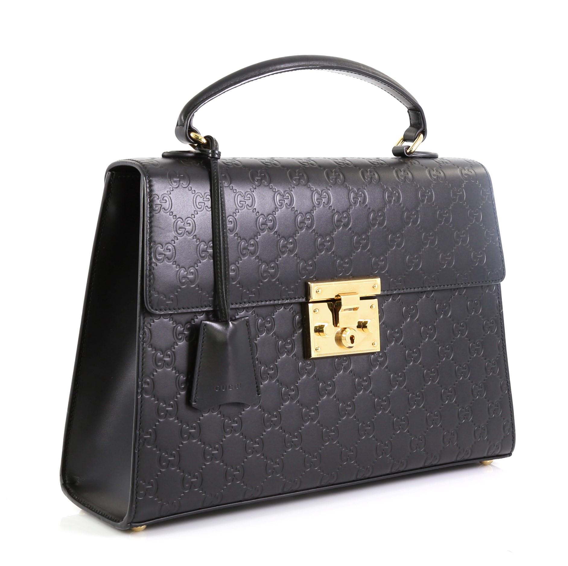 Gucci Padlock Top Handle Bag Guccissima Leather Medium at 1stDibs