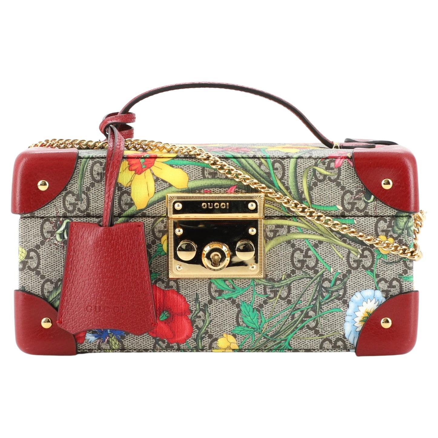 Gucci Ophidia Top Handle Cosmetic Case GG Coated Canvas Mini For Sale