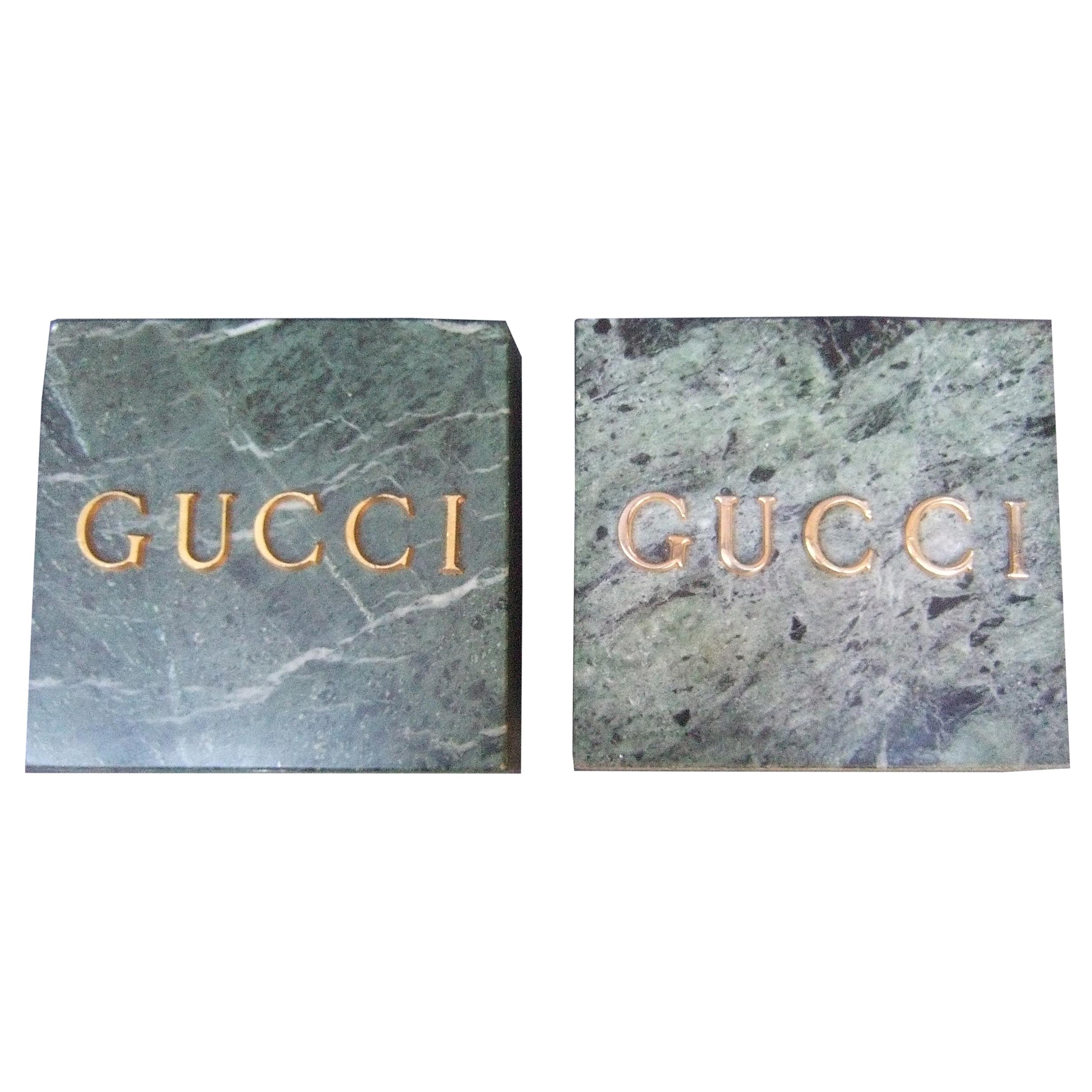 Gucci Pair of Green Marble Stone Bookends / Decorative Objects c 1970s at  1stDibs | gucci marble, gucci decorative book