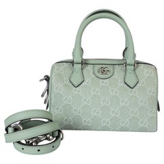 Gucci Borsa OPHIDIA MINI TOP HANDLE in denim verde chiaro 2024