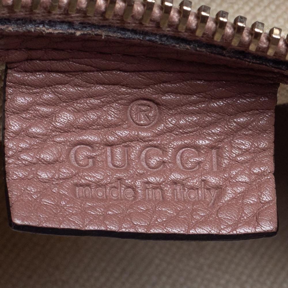 Gucci Pale Pink Leather Medium Bamboo Shopper Boston Bag 2