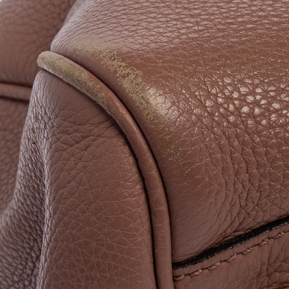 Gucci Pale Pink Leather Medium Bamboo Shopper Boston Bag In Fair Condition In Dubai, Al Qouz 2