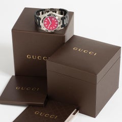 Gucci Pantheon Ref 115.2, Rare Red Dial, 'As New' Condition, Full Set