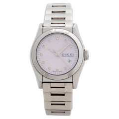 Used Gucci Pantheon Ref 115.5. Mother of Pearl Dial/ Diamonds, Excellent Condition