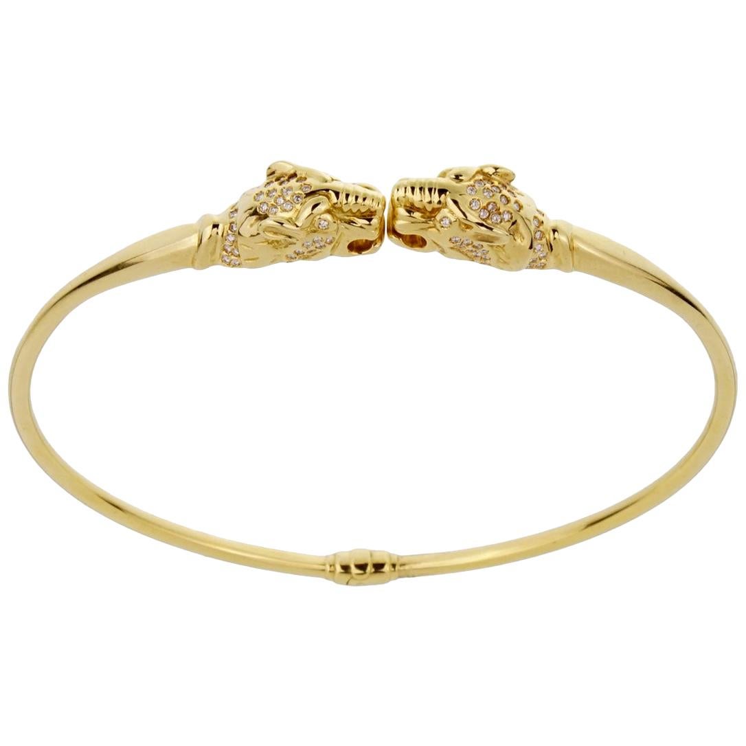Gucci Collier panthère en or jaune et diamants