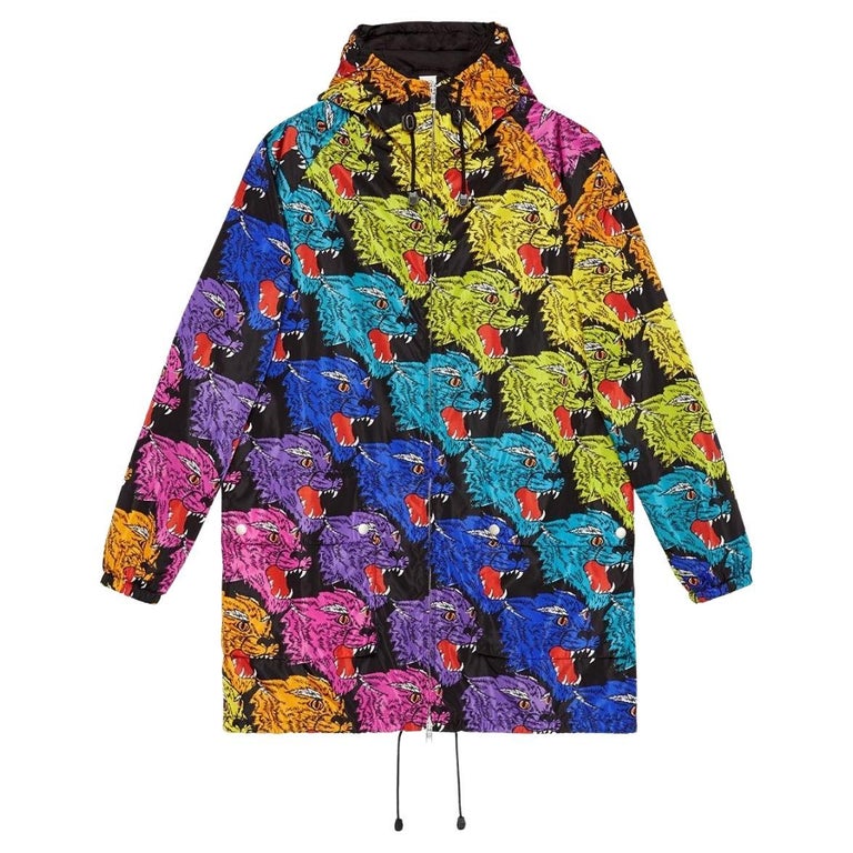 Gucci Panther face nylon jacket IT40 at 1stDibs