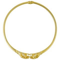 Gucci Panthere Diamond Yellow Gold Choker Necklace