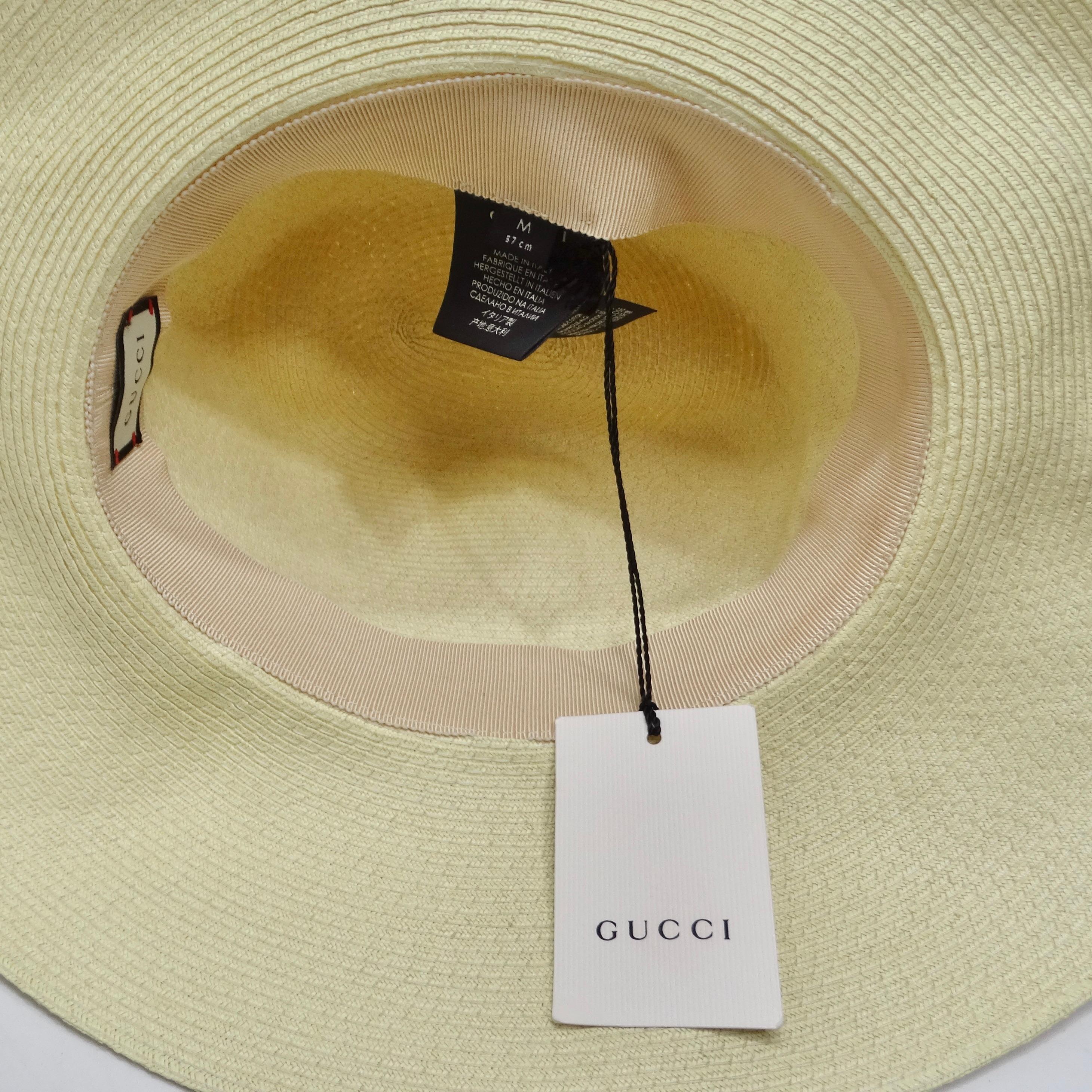 Chapeau Gucci Papier à large bord en vente 6