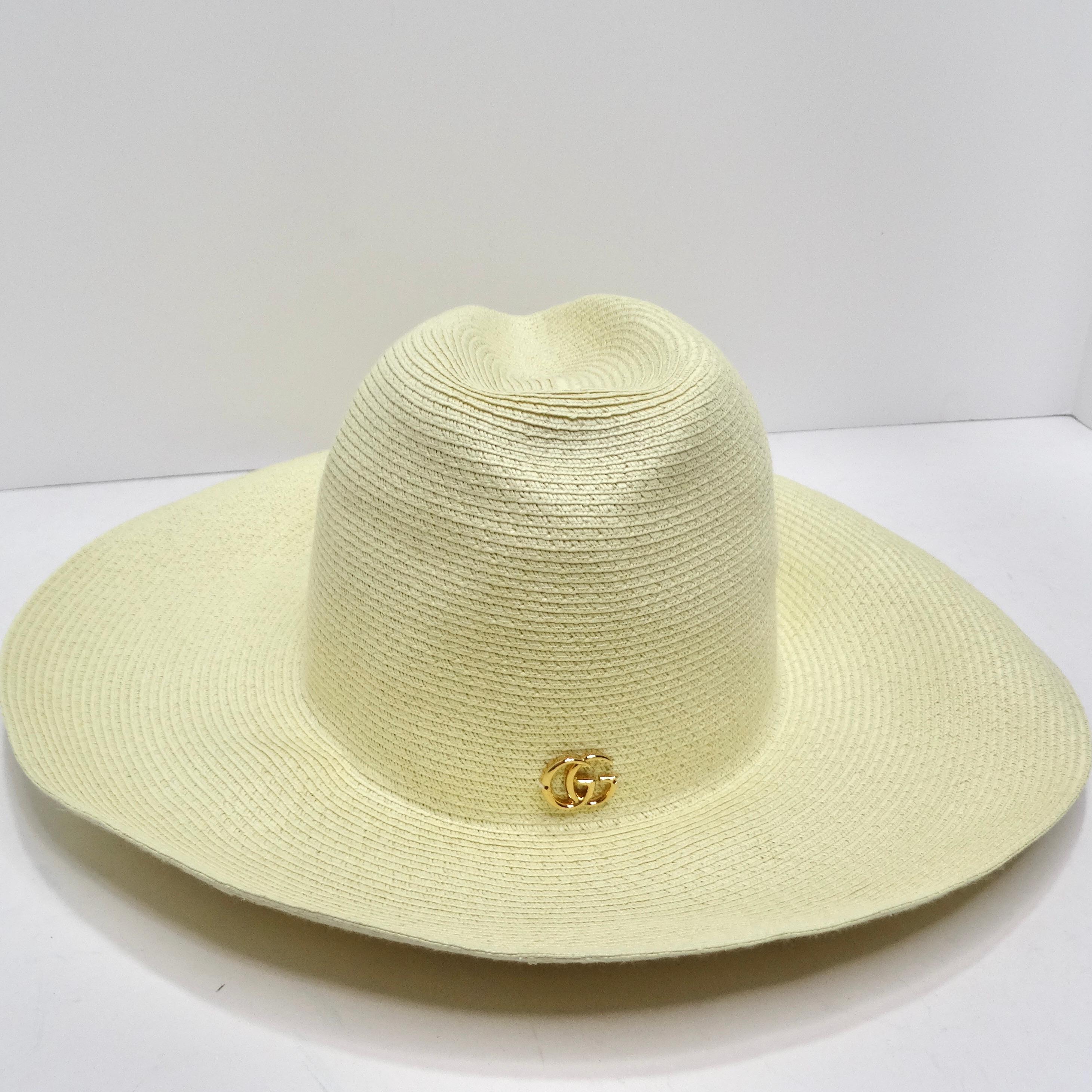 Gucci Papier Hut mit breiter Krempe im Angebot 4