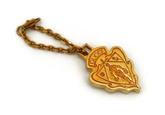 GUCCI Parfums Nobile Vintage Gold Tone Crest Accessory