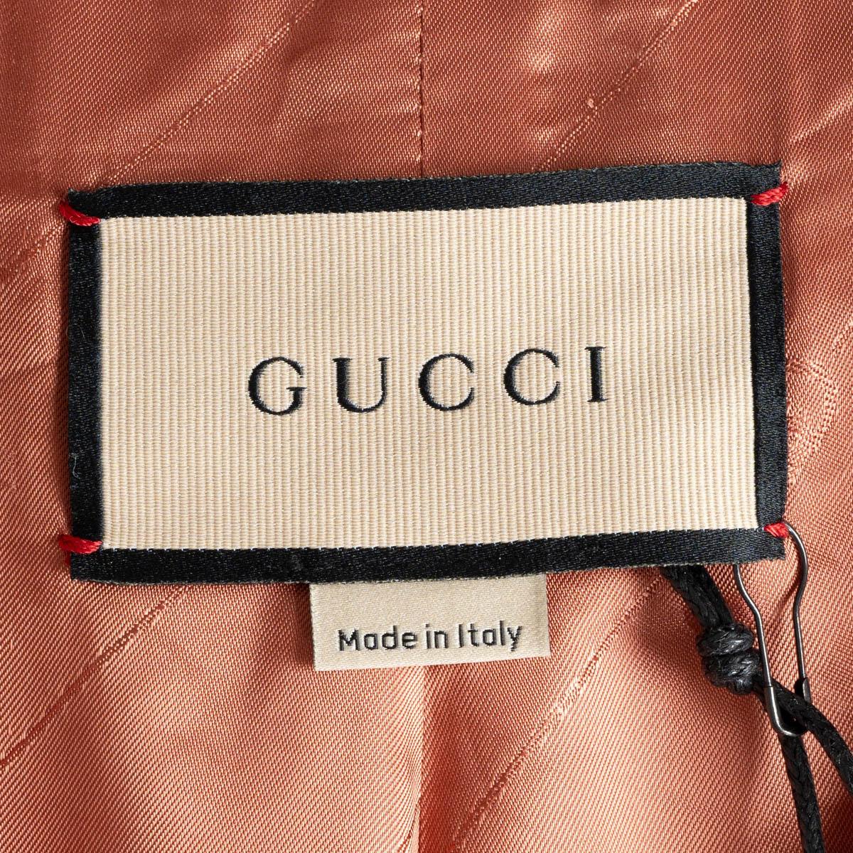 GUCCI Veste blazer en laine rose pastel 2022 TWEED 40 S en vente 4