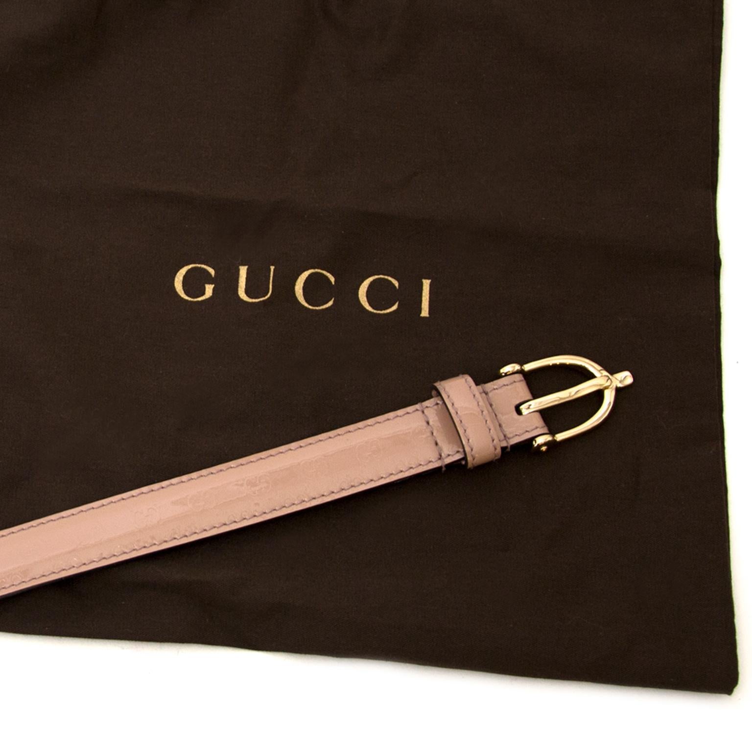 blush gucci belt