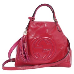 Kleine Gucci Soho Umhängetasche aus Lackleder in Rosa