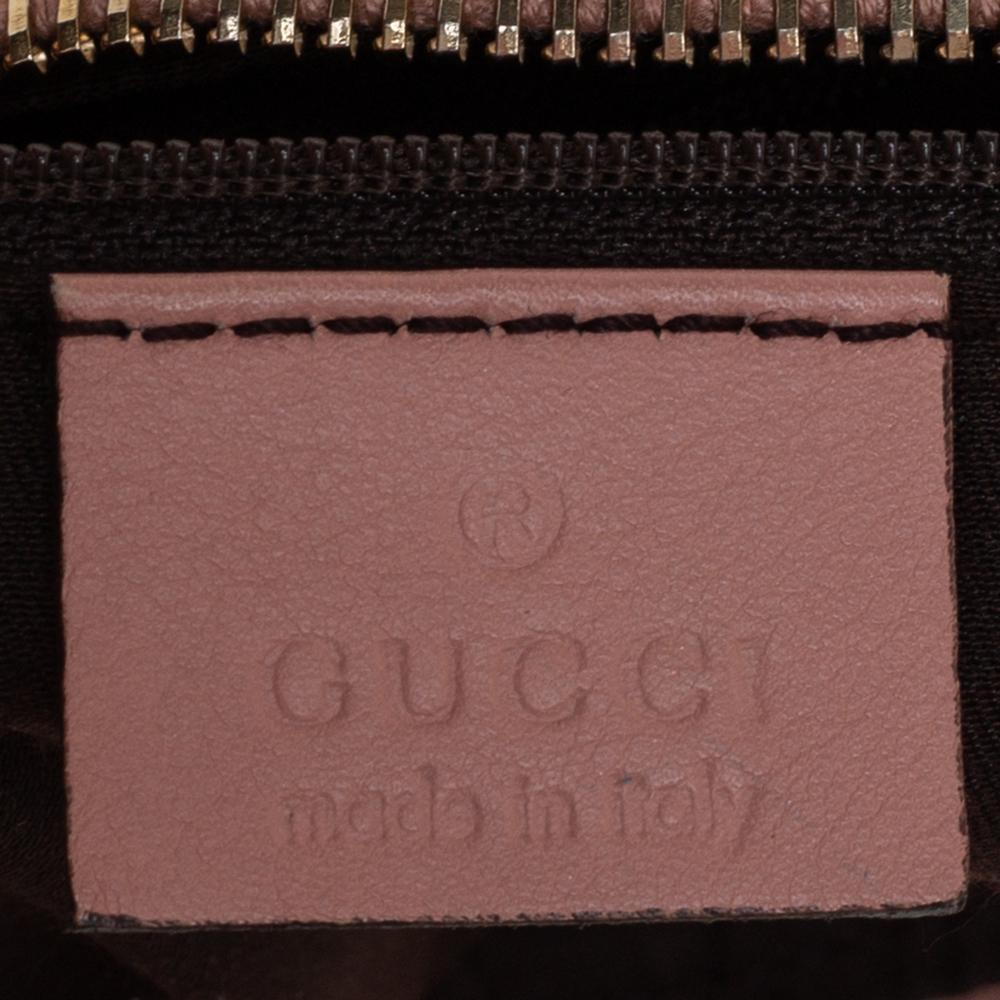 Gucci Peach GG Crystal Canvas Vintage Web Hobo 4