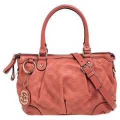 Gucci Peach Pink Guccissima Leather Sukey Tote