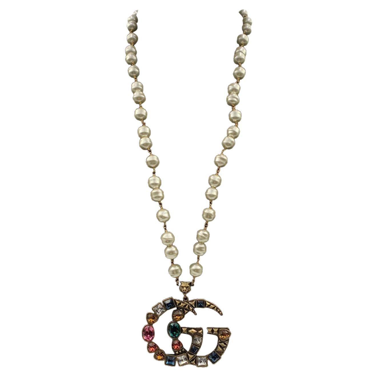 Gucci beaded necklace discount